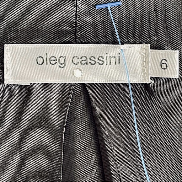 Oleg Cassini Cardigan Buttoned  Lined Trench Coat Dress Jacket Ribbed Satin - Picture 12 of 14